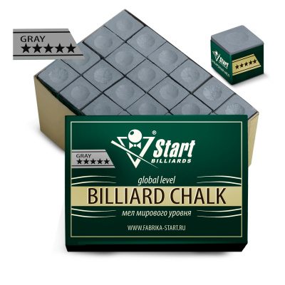 Мел Startbilliards 5 звезд серый (72шт)